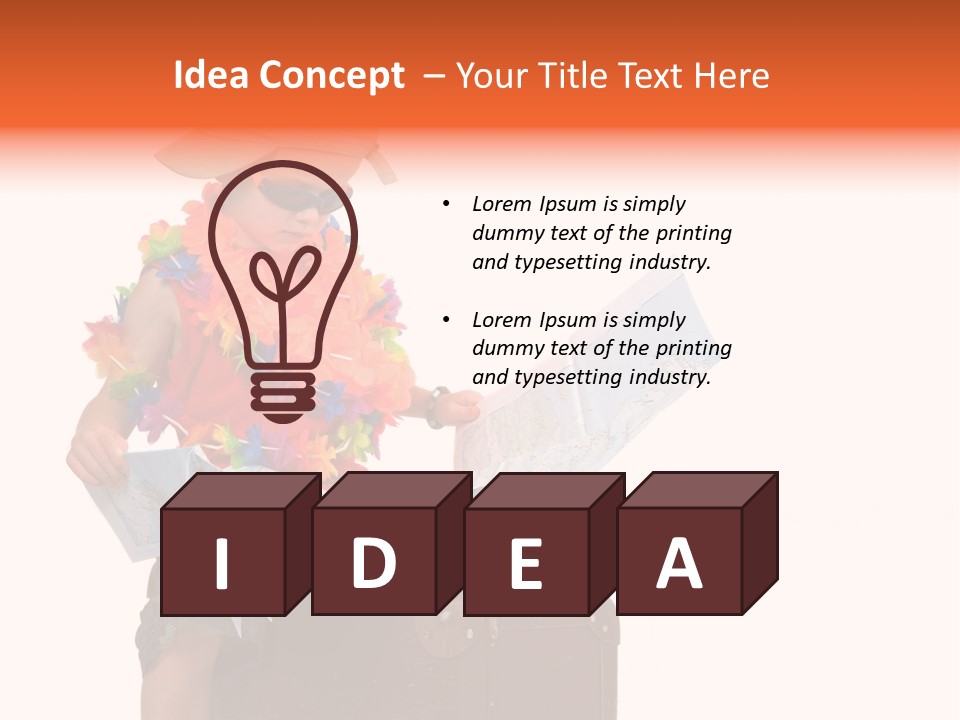 A Child In A Colorful Outfit Is Reading A Map PowerPoint Template
