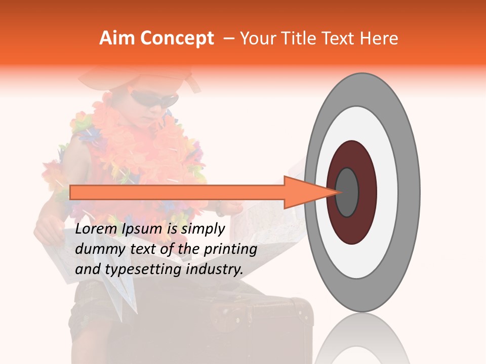 A Child In A Colorful Outfit Is Reading A Map PowerPoint Template