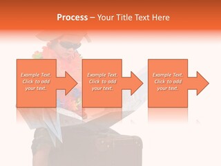 A Child In A Colorful Outfit Is Reading A Map PowerPoint Template