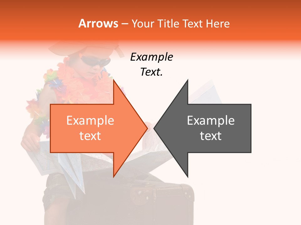 A Child In A Colorful Outfit Is Reading A Map PowerPoint Template
