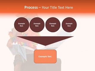 A Child In A Colorful Outfit Is Reading A Map PowerPoint Template
