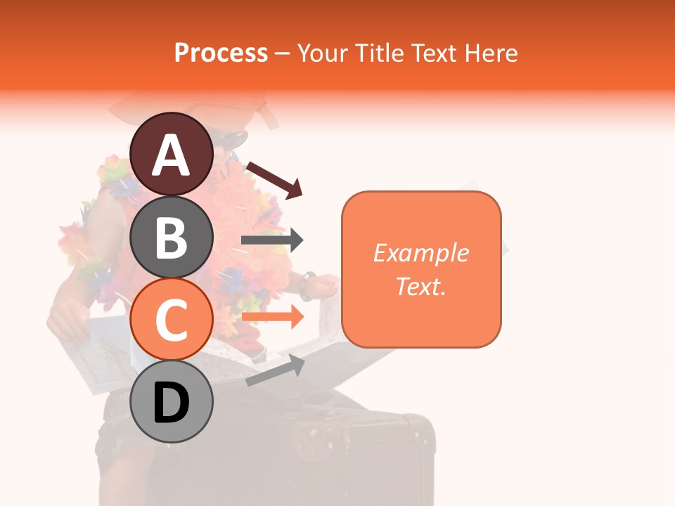 A Child In A Colorful Outfit Is Reading A Map PowerPoint Template