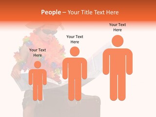 A Child In A Colorful Outfit Is Reading A Map PowerPoint Template