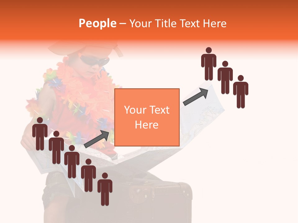 A Child In A Colorful Outfit Is Reading A Map PowerPoint Template