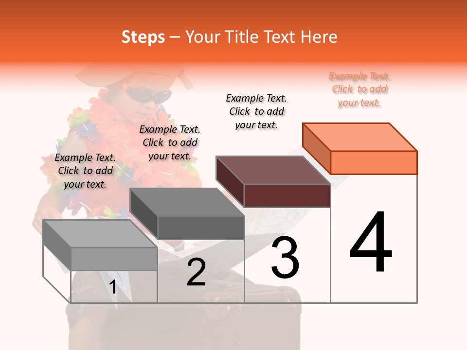 A Child In A Colorful Outfit Is Reading A Map PowerPoint Template