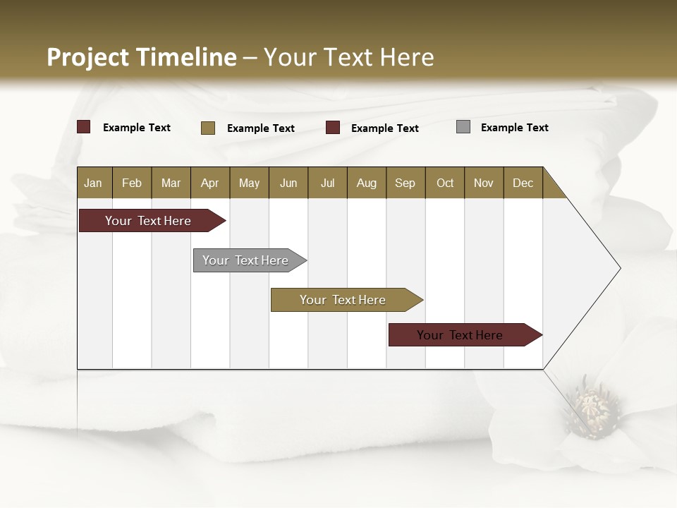 A Pile Of White Towels With A Flower On Top Of It PowerPoint Template