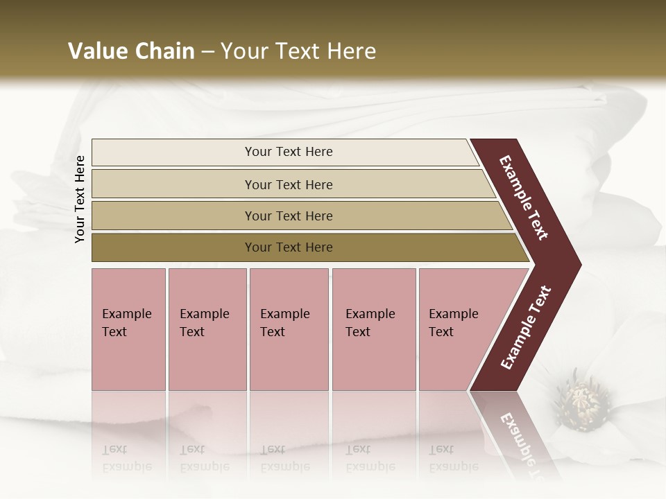 A Pile Of White Towels With A Flower On Top Of It PowerPoint Template
