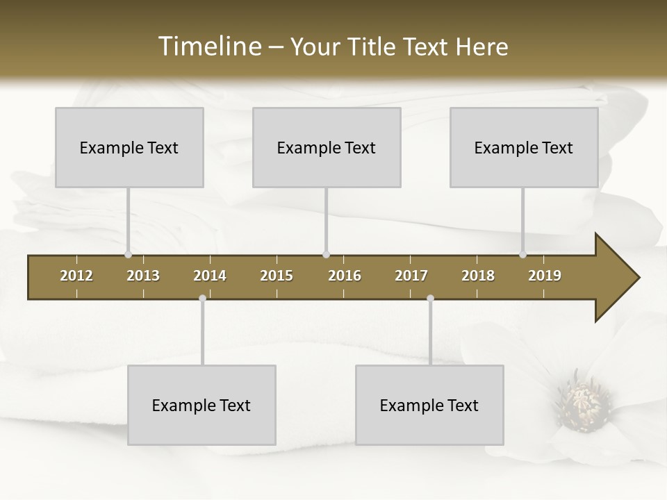 A Pile Of White Towels With A Flower On Top Of It PowerPoint Template