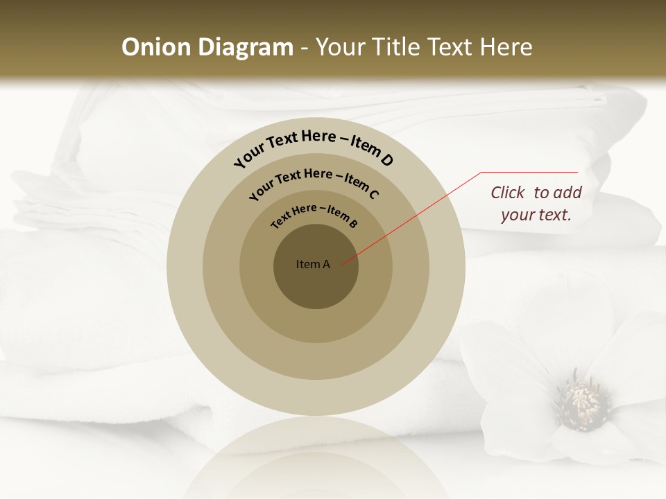 A Pile Of White Towels With A Flower On Top Of It PowerPoint Template