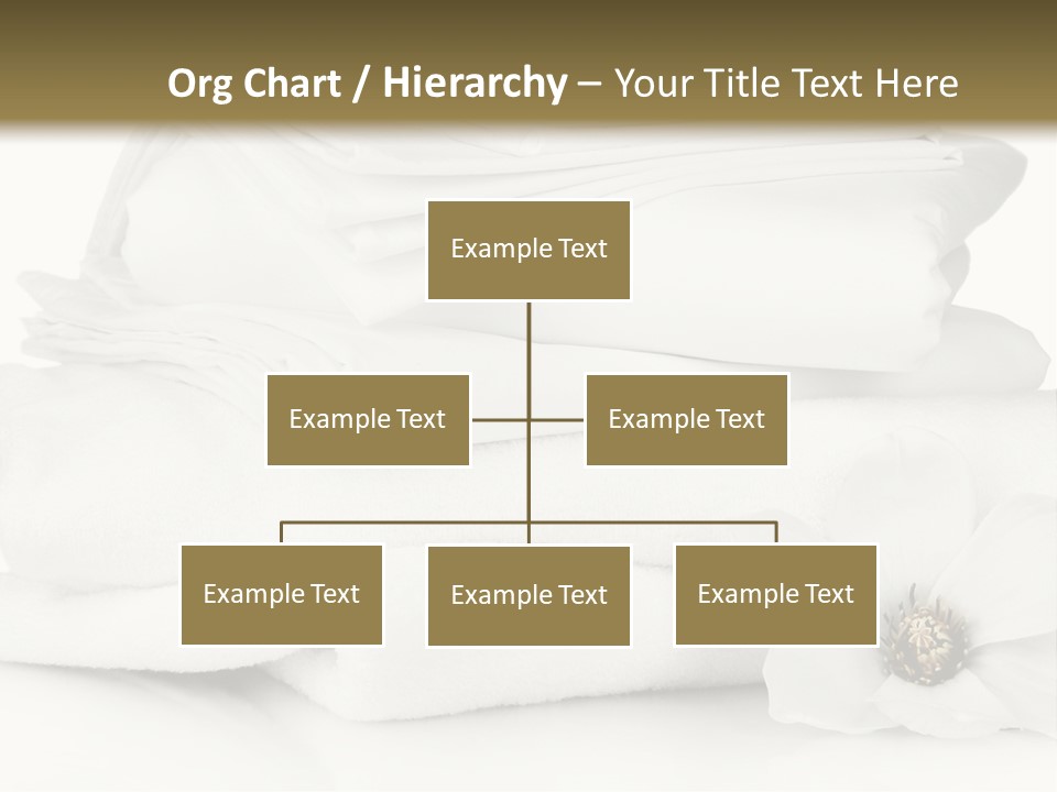 A Pile Of White Towels With A Flower On Top Of It PowerPoint Template
