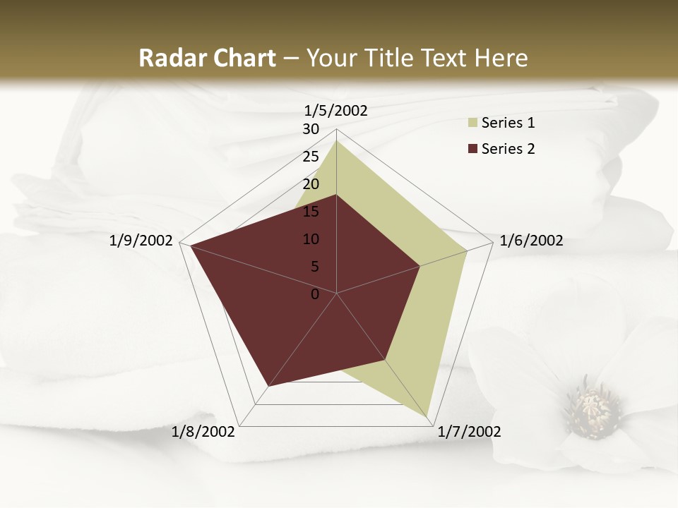A Pile Of White Towels With A Flower On Top Of It PowerPoint Template
