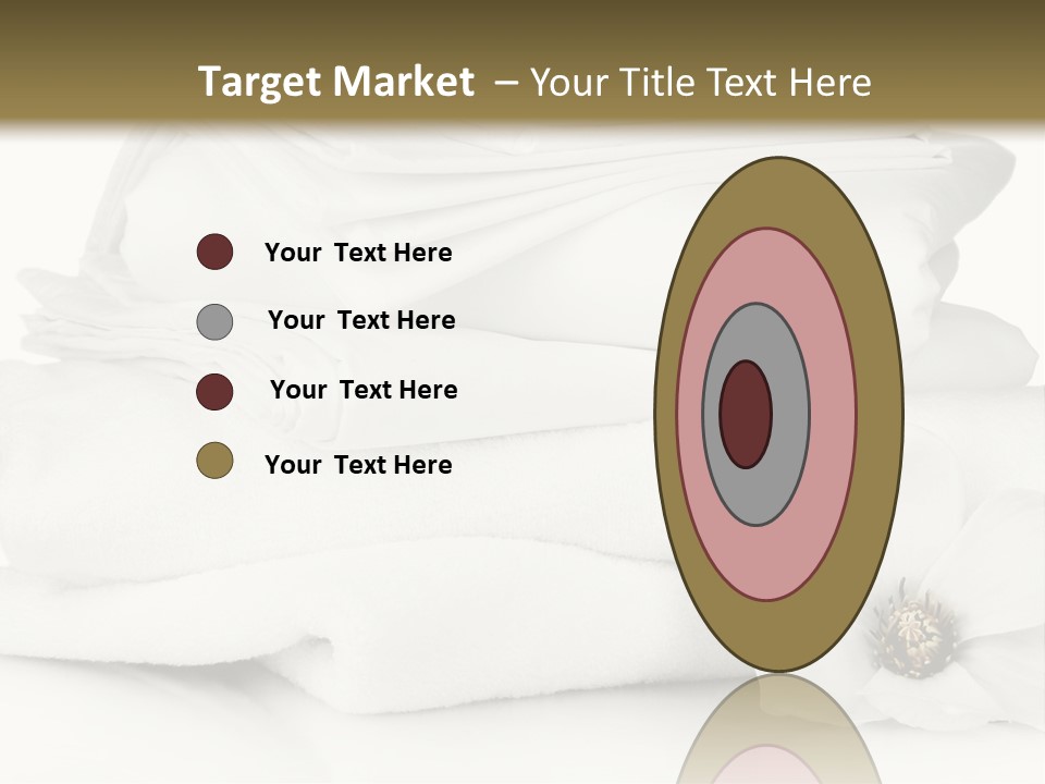 A Pile Of White Towels With A Flower On Top Of It PowerPoint Template