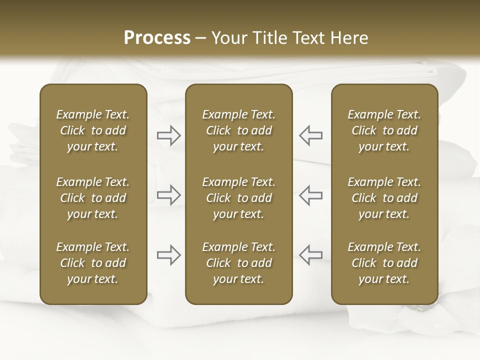 A Pile Of White Towels With A Flower On Top Of It PowerPoint Template