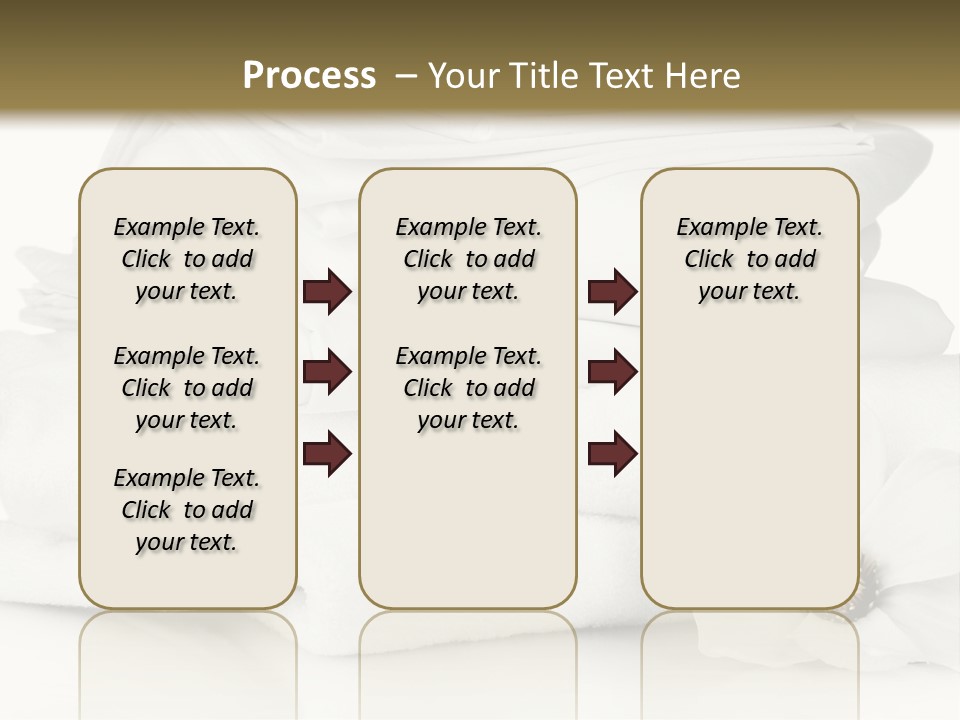 A Pile Of White Towels With A Flower On Top Of It PowerPoint Template