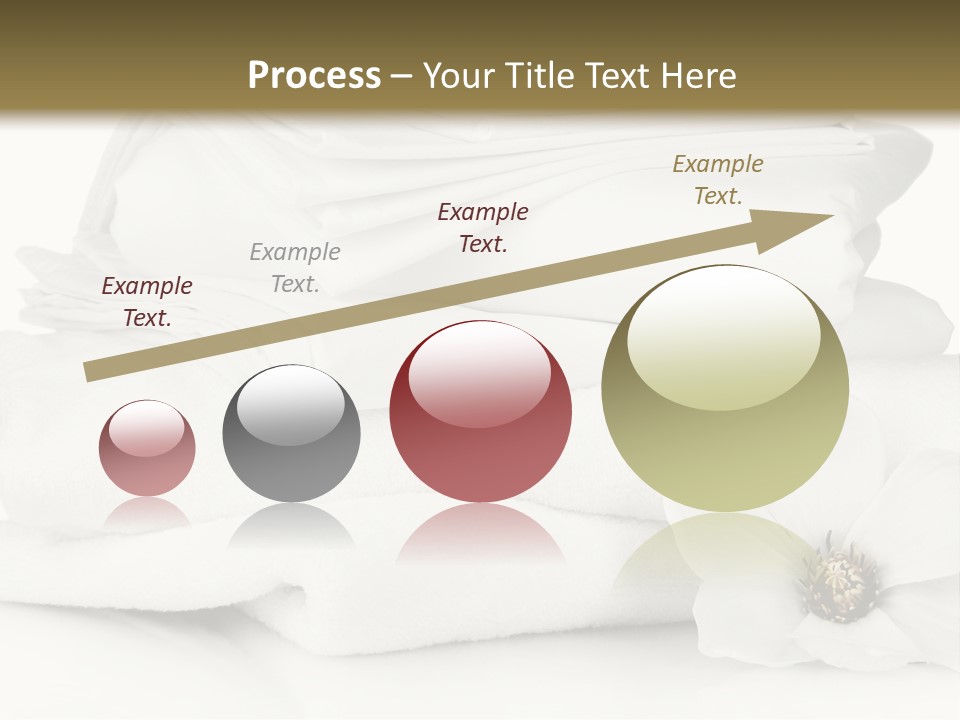 A Pile Of White Towels With A Flower On Top Of It PowerPoint Template