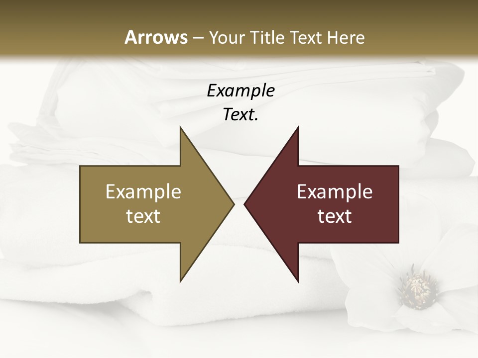 A Pile Of White Towels With A Flower On Top Of It PowerPoint Template