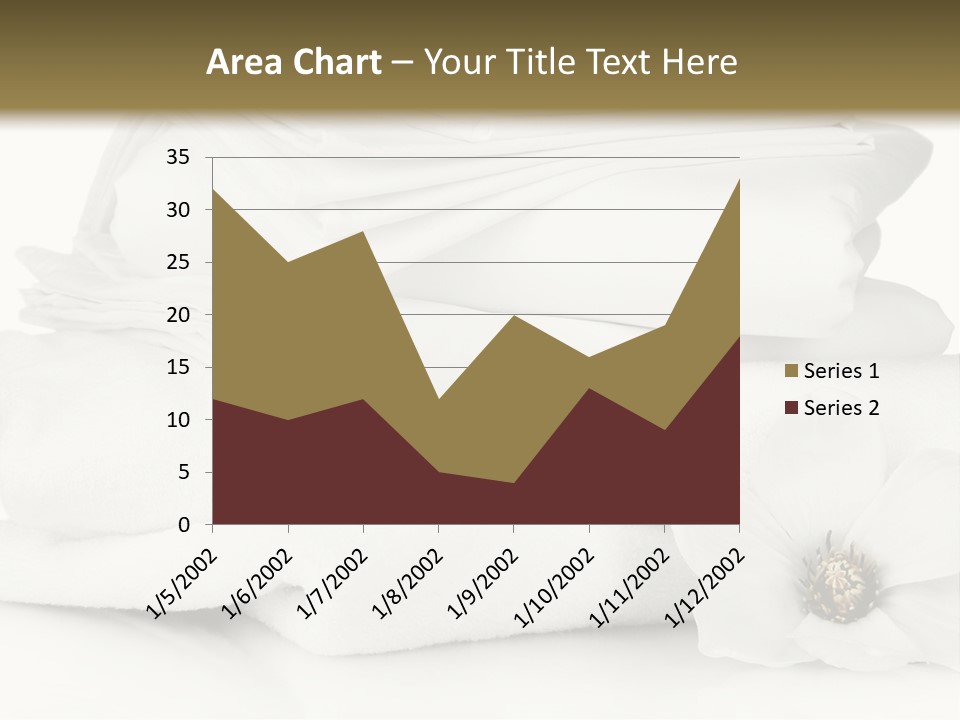 A Pile Of White Towels With A Flower On Top Of It PowerPoint Template
