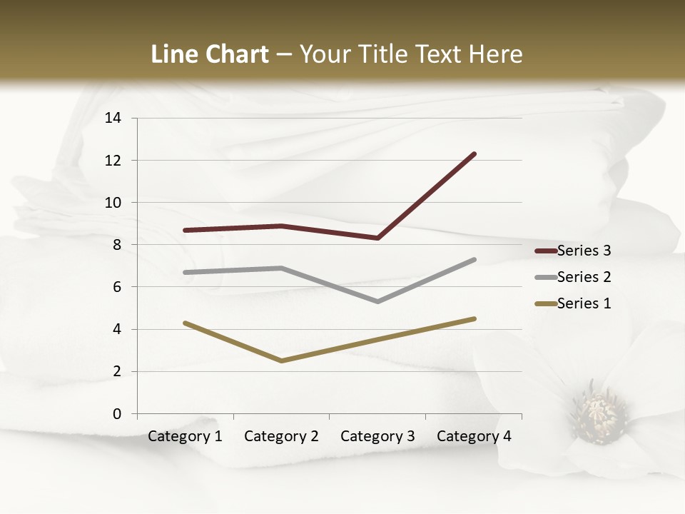 A Pile Of White Towels With A Flower On Top Of It PowerPoint Template