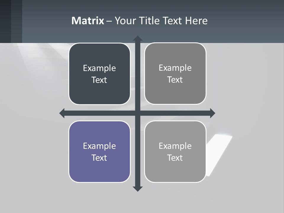 A Set Of Stairs Leading Up To A Bright Light PowerPoint Template