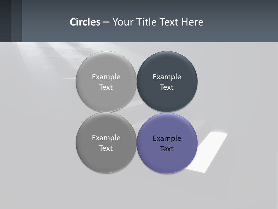 A Set Of Stairs Leading Up To A Bright Light PowerPoint Template