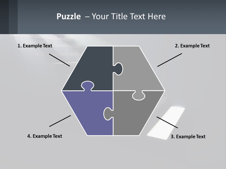 A Set Of Stairs Leading Up To A Bright Light PowerPoint Template