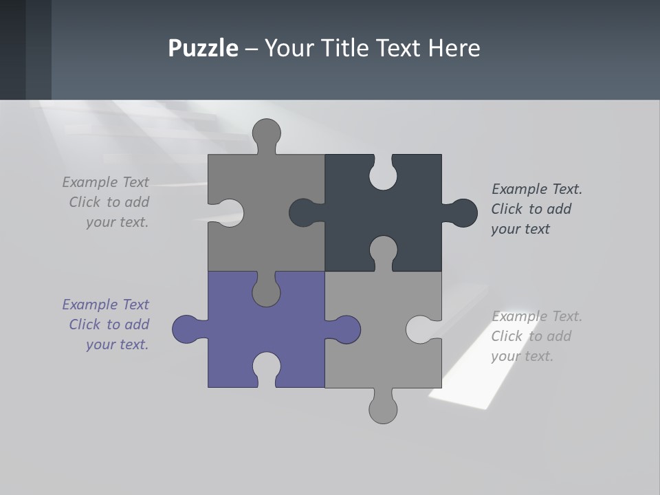 A Set Of Stairs Leading Up To A Bright Light PowerPoint Template