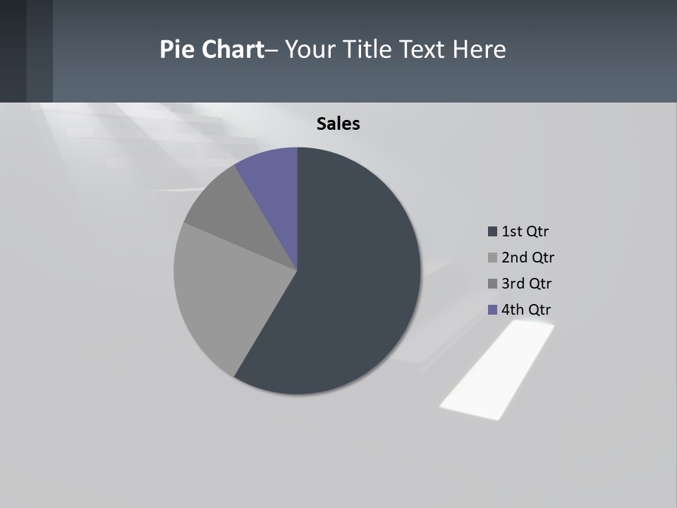 A Set Of Stairs Leading Up To A Bright Light PowerPoint Template