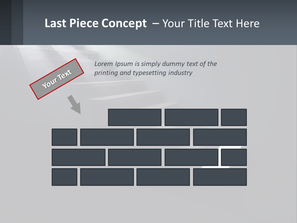A Set Of Stairs Leading Up To A Bright Light PowerPoint Template