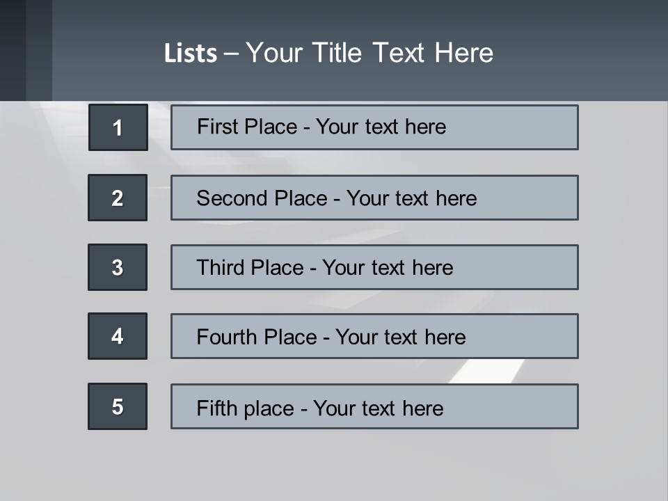 A Set Of Stairs Leading Up To A Bright Light PowerPoint Template