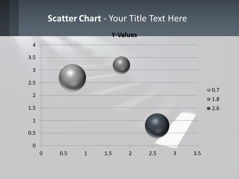 A Set Of Stairs Leading Up To A Bright Light PowerPoint Template
