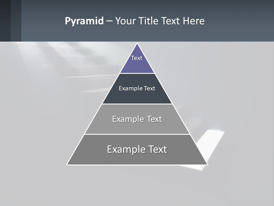 A Set Of Stairs Leading Up To A Bright Light PowerPoint Template