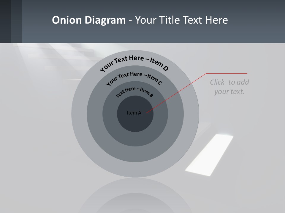 A Set Of Stairs Leading Up To A Bright Light PowerPoint Template