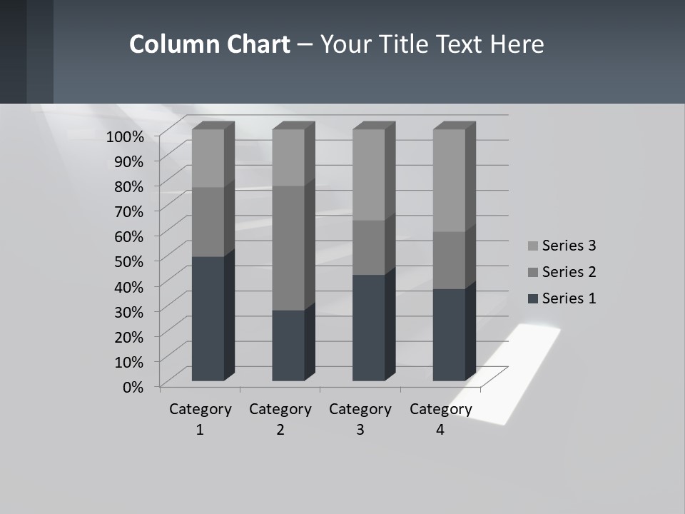 A Set Of Stairs Leading Up To A Bright Light PowerPoint Template