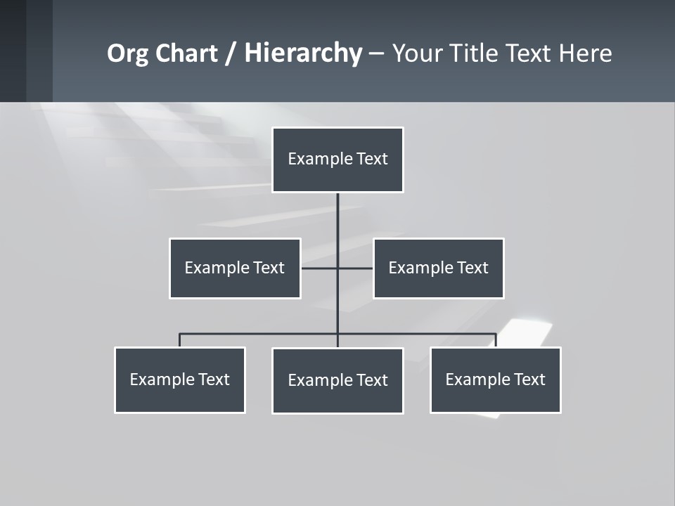A Set Of Stairs Leading Up To A Bright Light PowerPoint Template