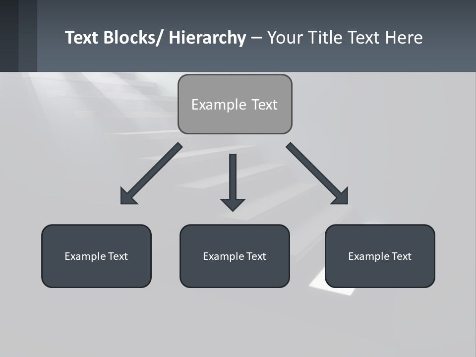 A Set Of Stairs Leading Up To A Bright Light PowerPoint Template