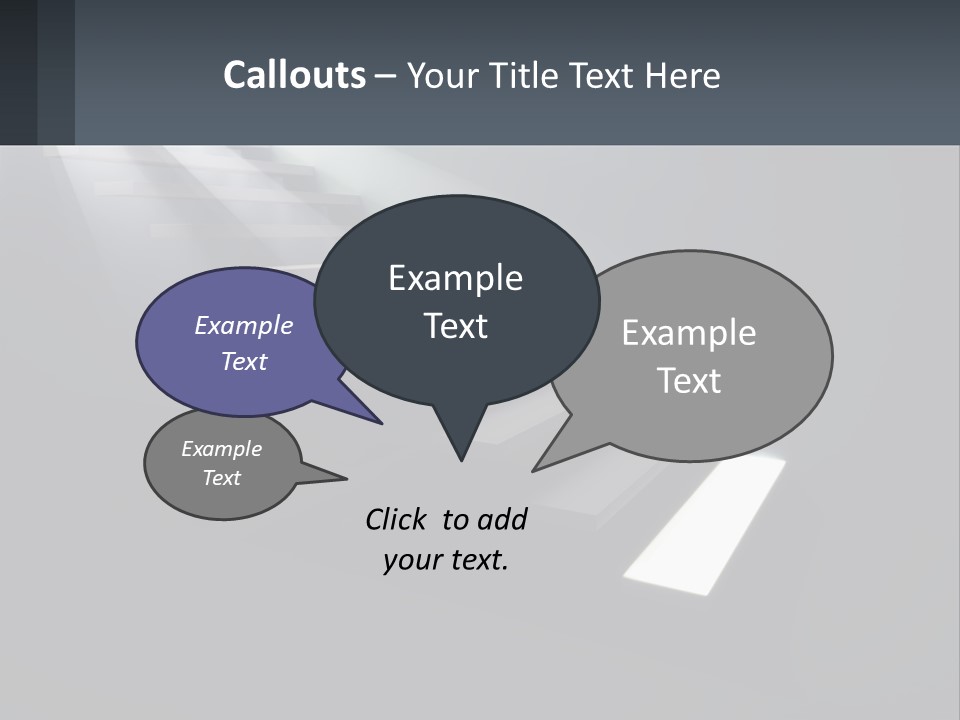 A Set Of Stairs Leading Up To A Bright Light PowerPoint Template