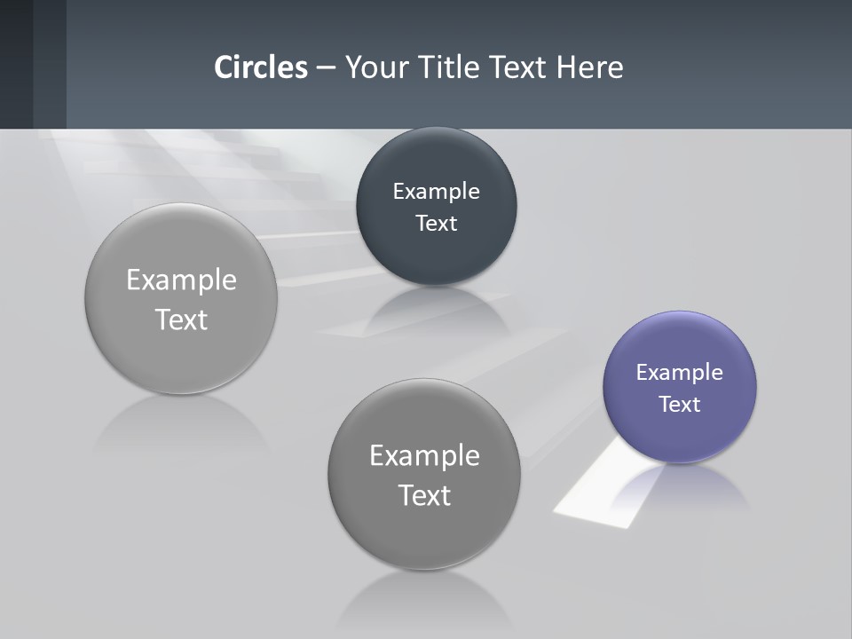 A Set Of Stairs Leading Up To A Bright Light PowerPoint Template