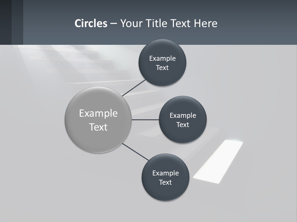 A Set Of Stairs Leading Up To A Bright Light PowerPoint Template