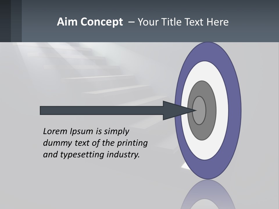 A Set Of Stairs Leading Up To A Bright Light PowerPoint Template