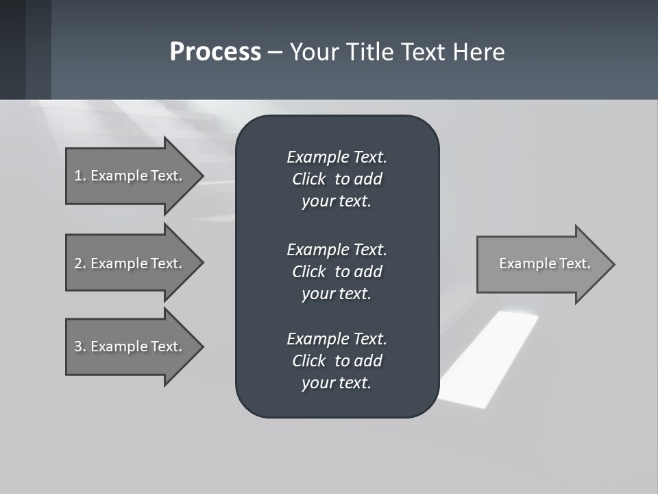 A Set Of Stairs Leading Up To A Bright Light PowerPoint Template