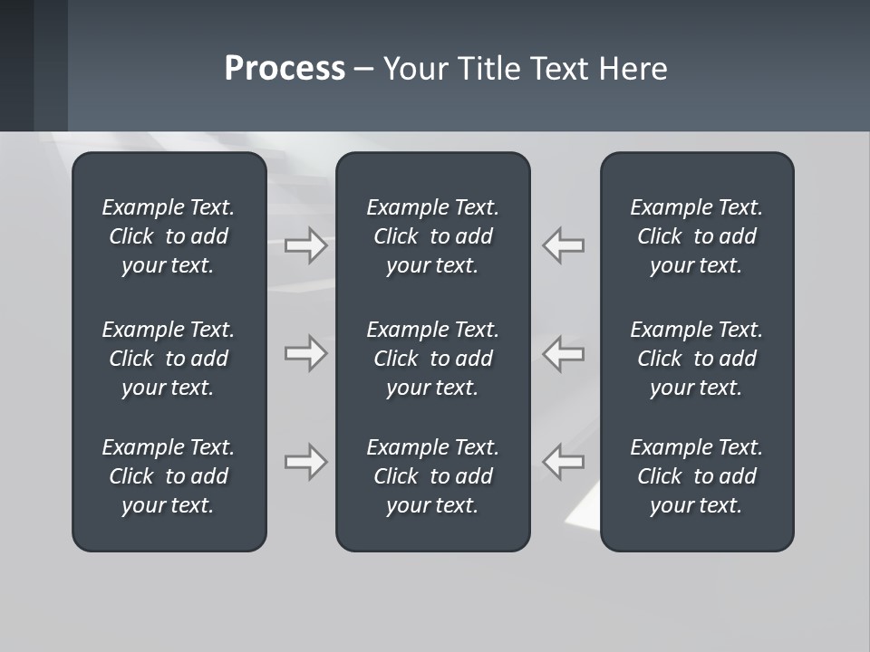 A Set Of Stairs Leading Up To A Bright Light PowerPoint Template
