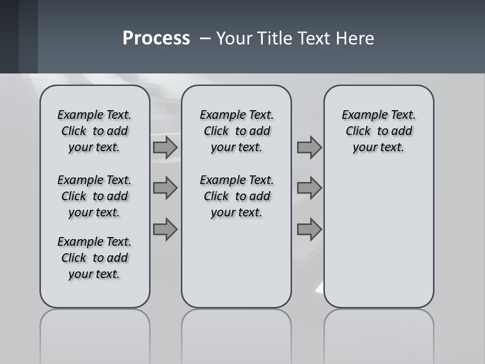A Set Of Stairs Leading Up To A Bright Light PowerPoint Template