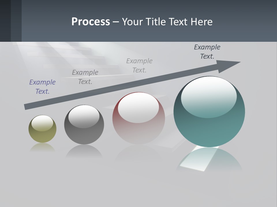 A Set Of Stairs Leading Up To A Bright Light PowerPoint Template