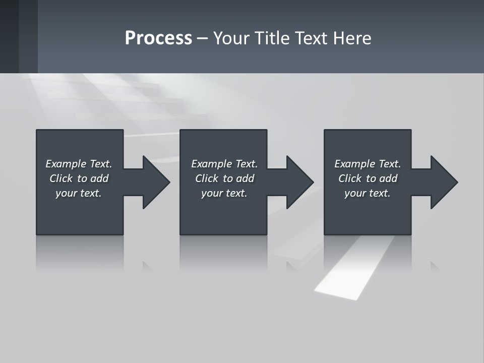 A Set Of Stairs Leading Up To A Bright Light PowerPoint Template