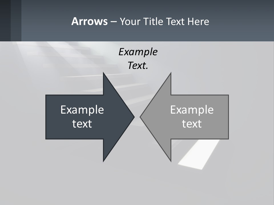 A Set Of Stairs Leading Up To A Bright Light PowerPoint Template
