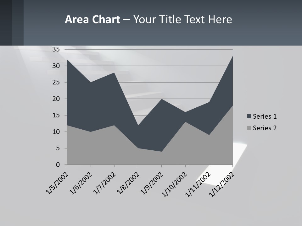 A Set Of Stairs Leading Up To A Bright Light PowerPoint Template