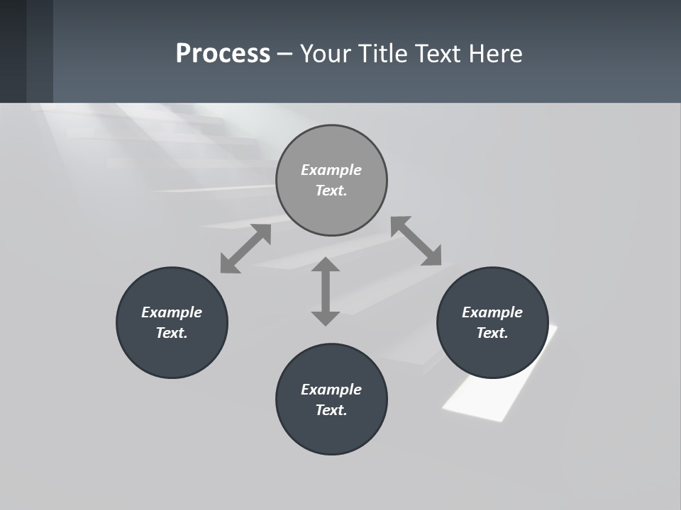 A Set Of Stairs Leading Up To A Bright Light PowerPoint Template
