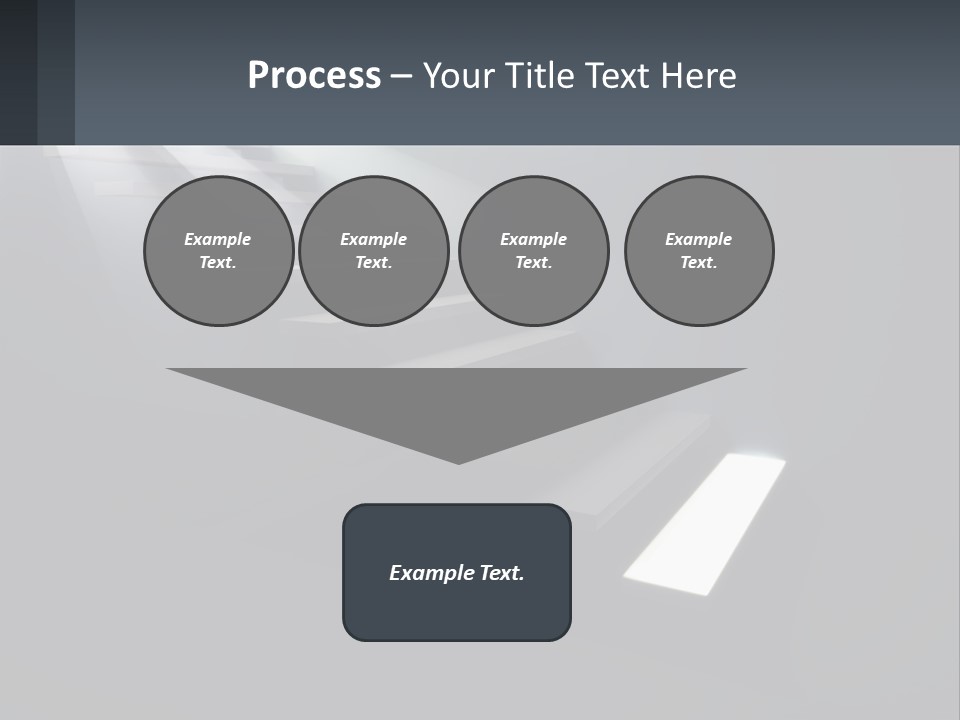 A Set Of Stairs Leading Up To A Bright Light PowerPoint Template
