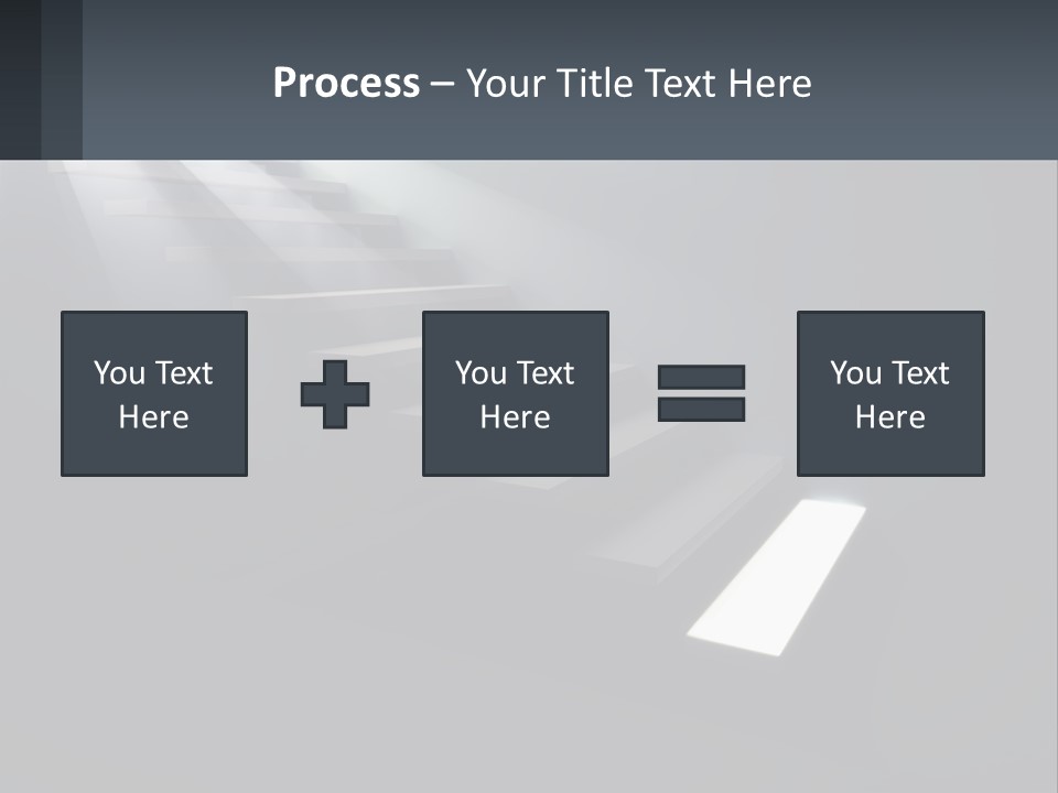 A Set Of Stairs Leading Up To A Bright Light PowerPoint Template