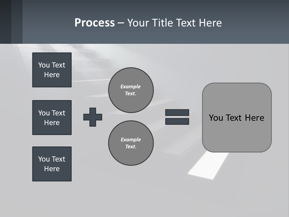 A Set Of Stairs Leading Up To A Bright Light PowerPoint Template